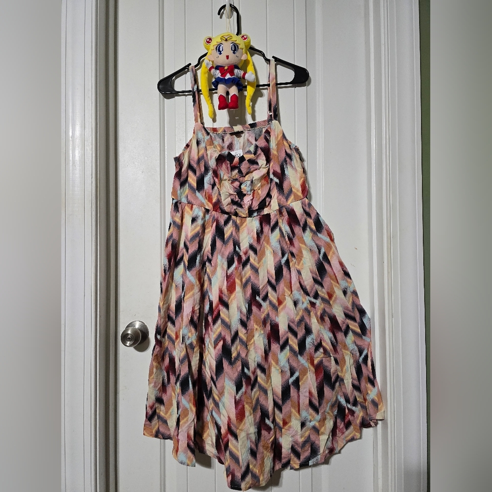 Torrid Multicolor Chevron Midi Dress - Picture 2 of 2